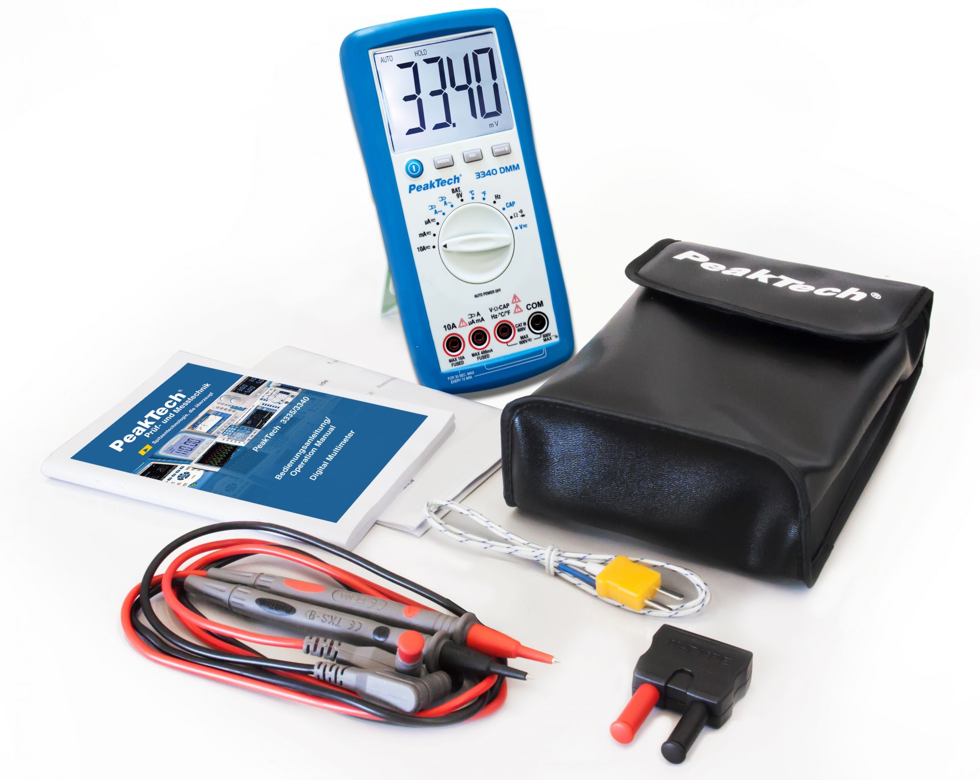 PeakTech P 3340 Digitalmultimeter, 4.000 Counts, 600V AC/DC 