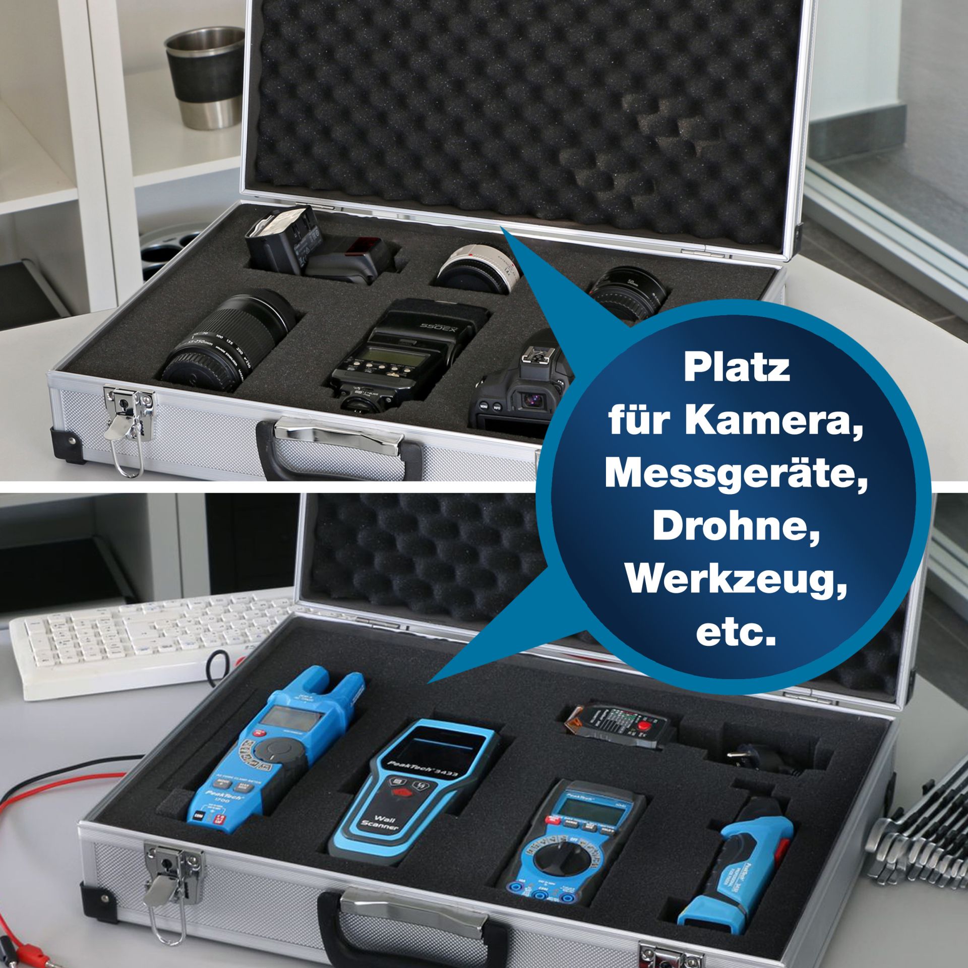 PeakTech P 7270 Koffer für Messgeräte 500 x 120 x 350 mm
