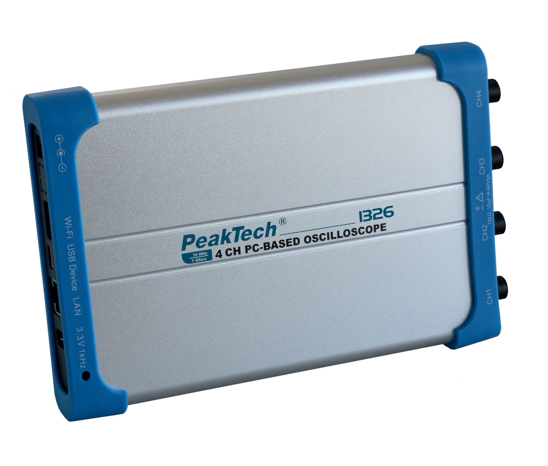 PeakTech P 1326 70 MHz / 4 CH, 1 GS/s PC-Oszilloskop mit USB&LAN