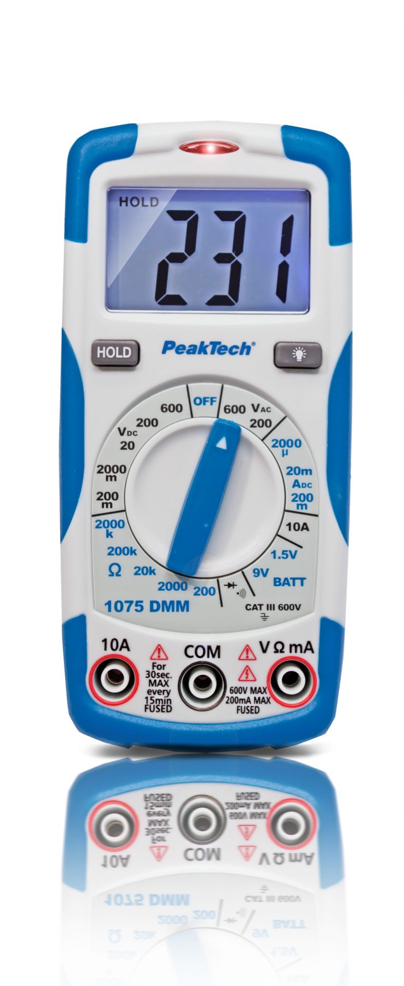 PeakTech P 1075 600V AC/DC Digitalmultimeter ~ 2000 stellige LCD 
