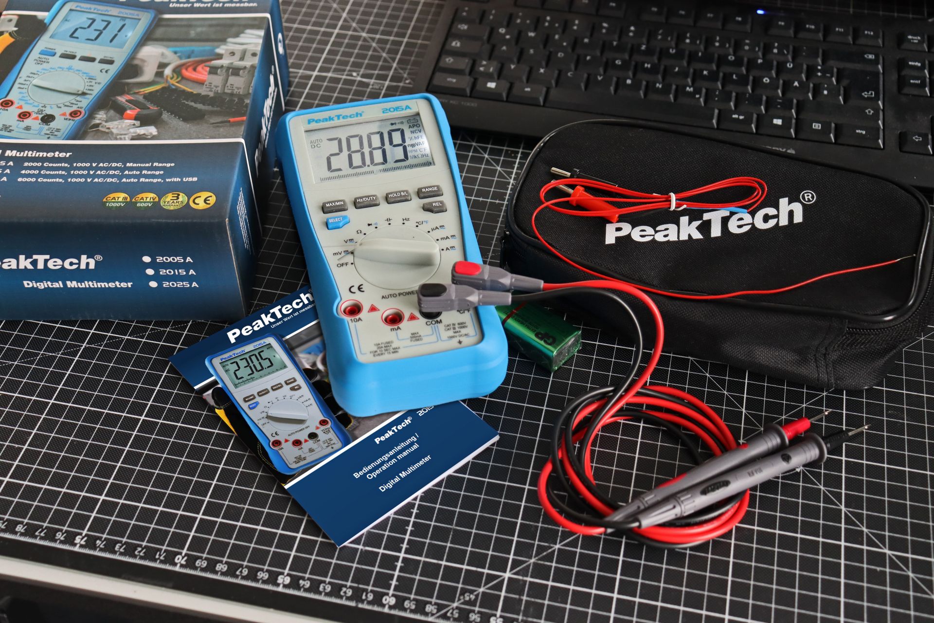 «PeakTech® P 2025 A» True RMS 1000 V Digitalmultimeter 6000 Counts, USB