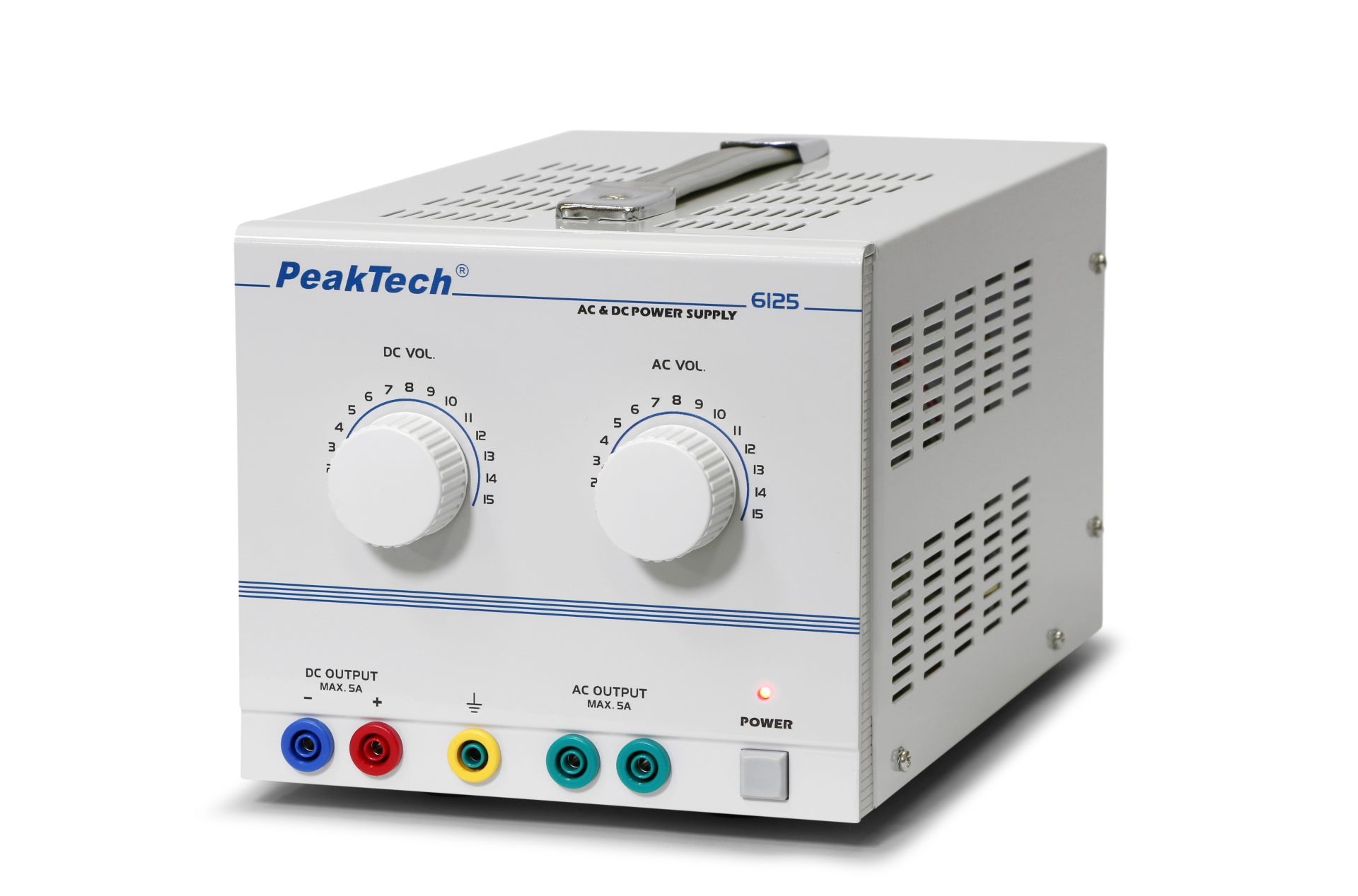 PeakTech P 6125 AC/DC Labornetzgerät 1 - 15 V/5 A 