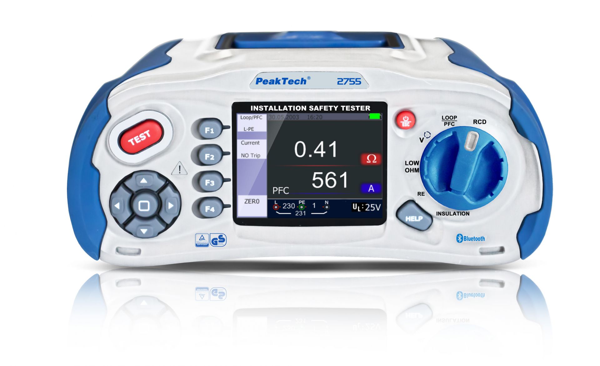  PeakTech P 2755 Installationstester VDE 0100, VDE 0100-600, VDE 0105-100, für Elektroanlagen