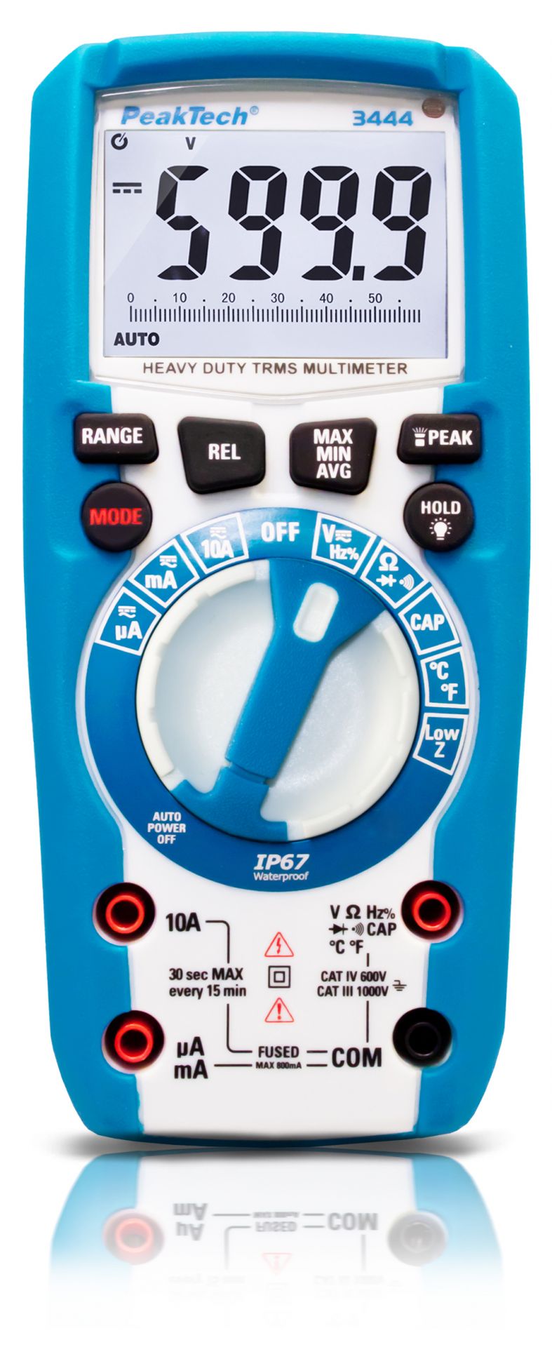 PeakTech P 3444 TrueRMS Digitalmultimeter 6.000 Counts, IP67
