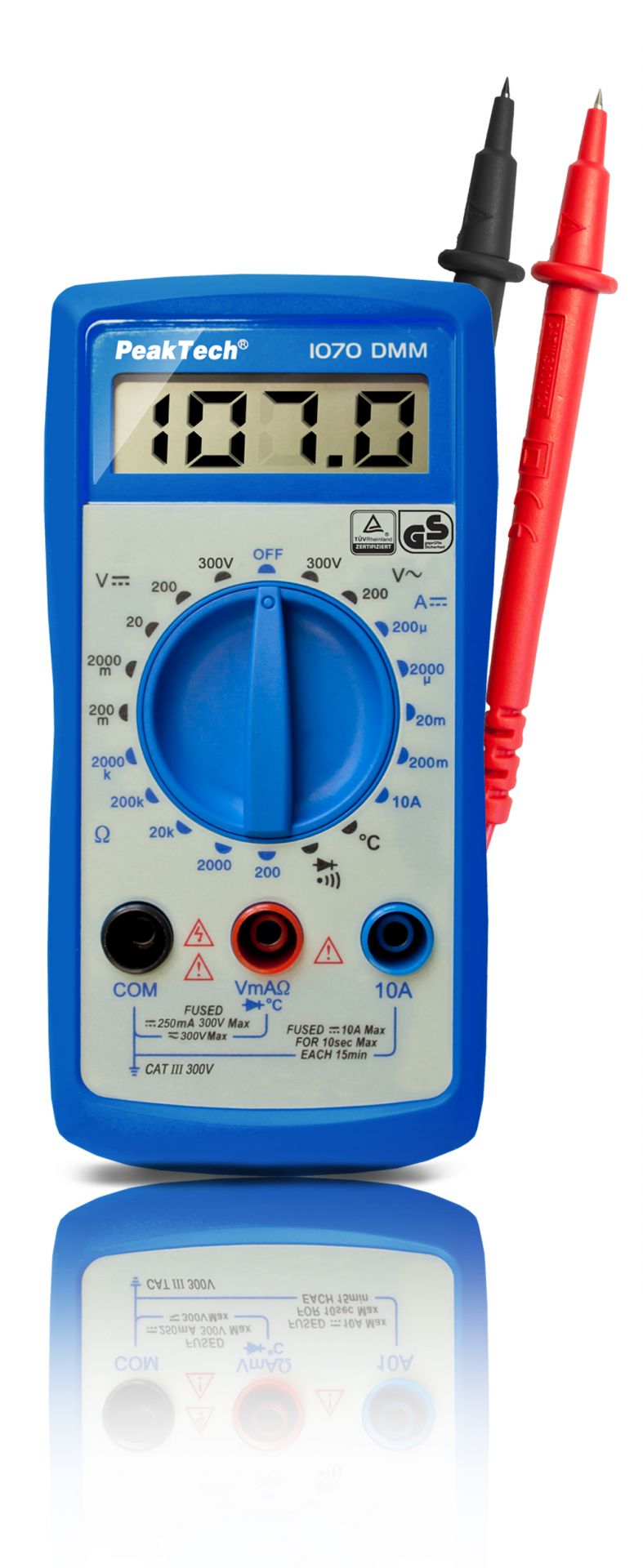 PeakTech P 1070 300V AC/DC Digitalmultimeter ~ 2000 stellige LCD 