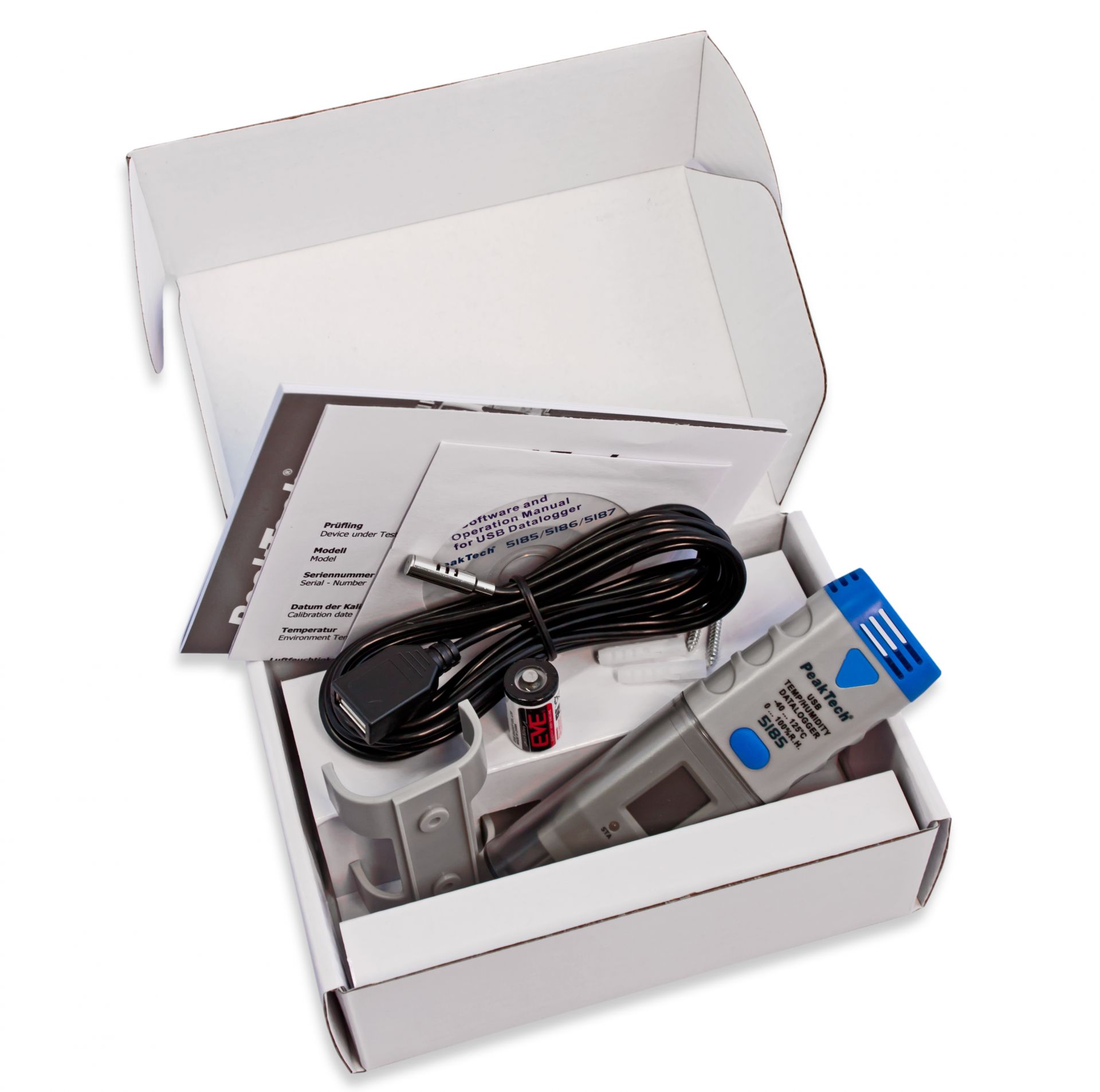 Miete - PeakTech P 5185 USB-Datalogger Temperatur und Luftfeuchtigkeit