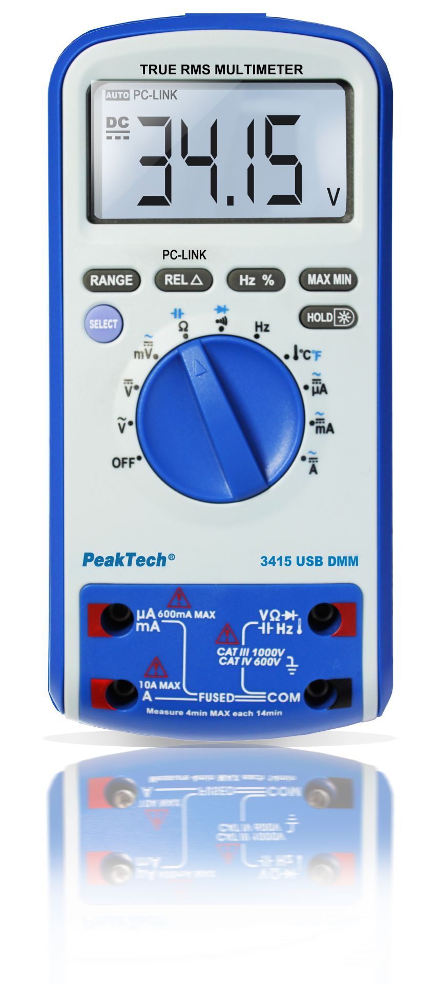 PeakTech P 3415 Digitalmultimeter, 6.000 Counts, TrueRMS & USB 