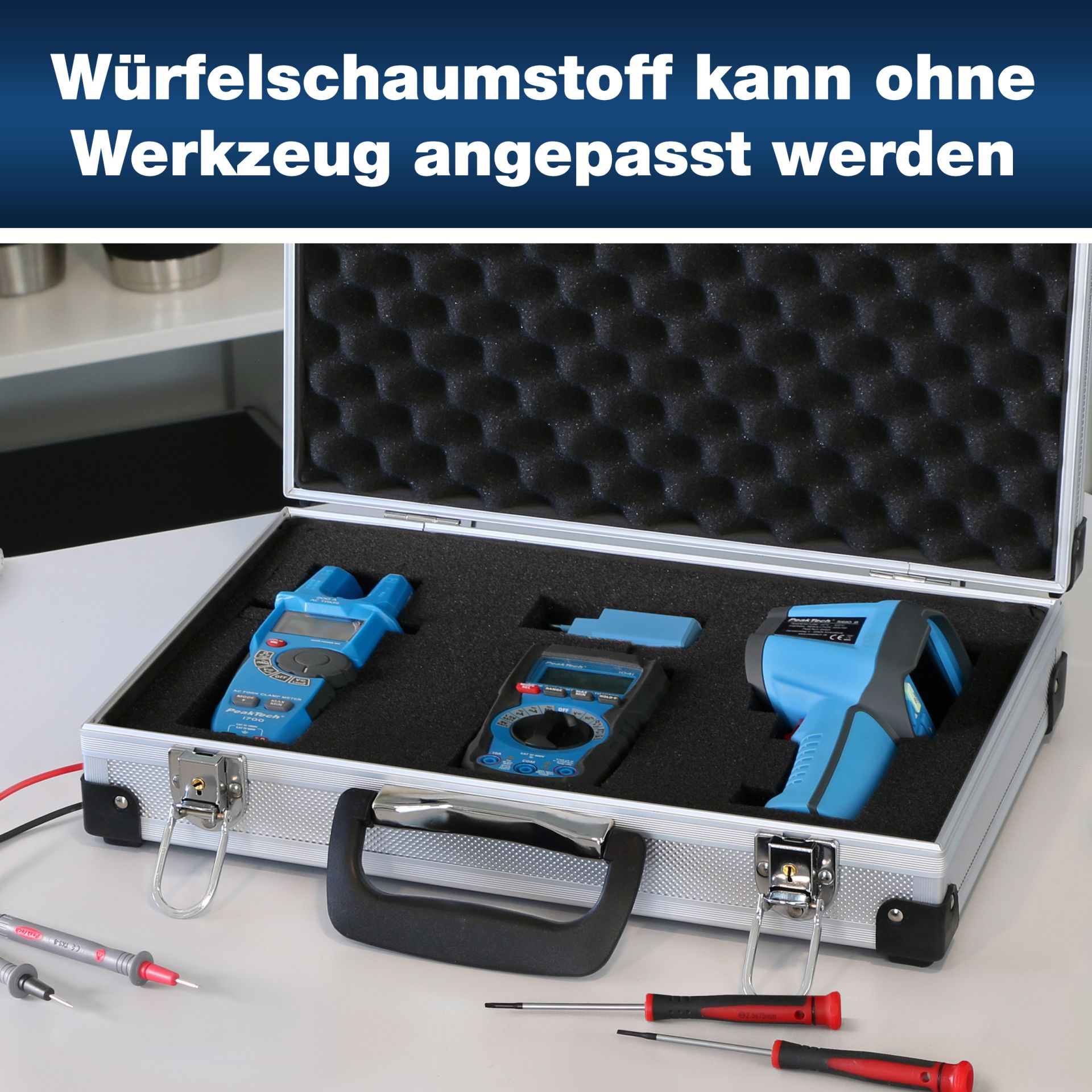 PeakTech P 7260 Koffer für Messgeräte 370 x 80 x 230 mm