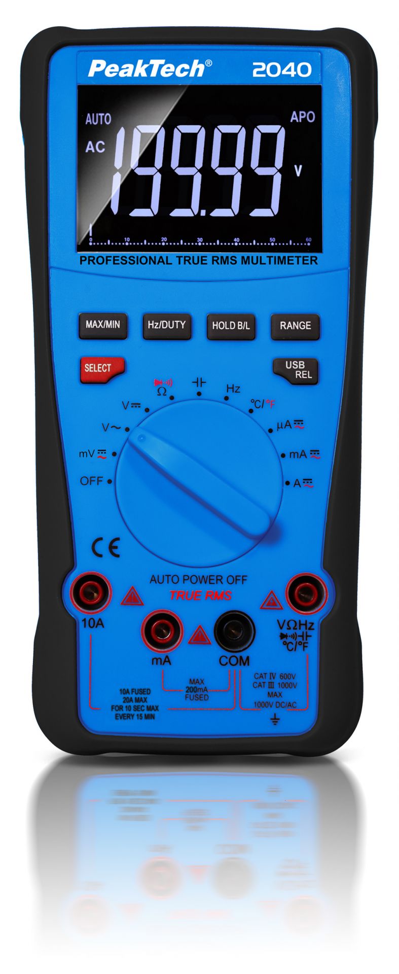 PeakTech P 2040 True RMS 1000V Digitalmultimeter 20000 Counts, USB 
