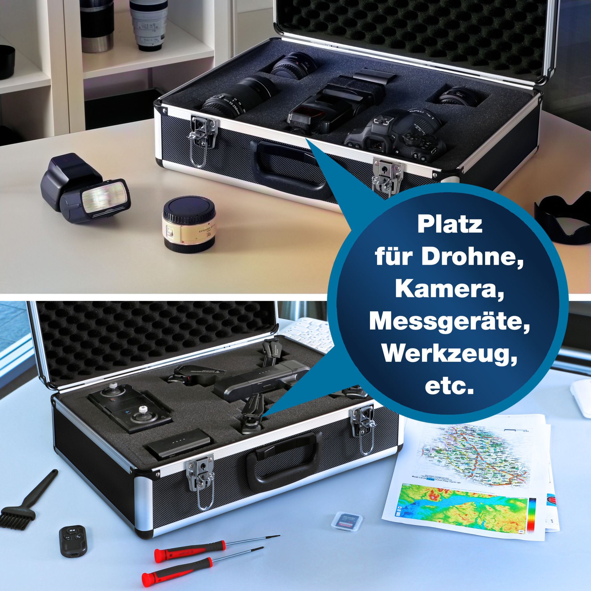 PeakTech® P 7310 Koffer für Messgeräte 460 x 330 x 150 mm