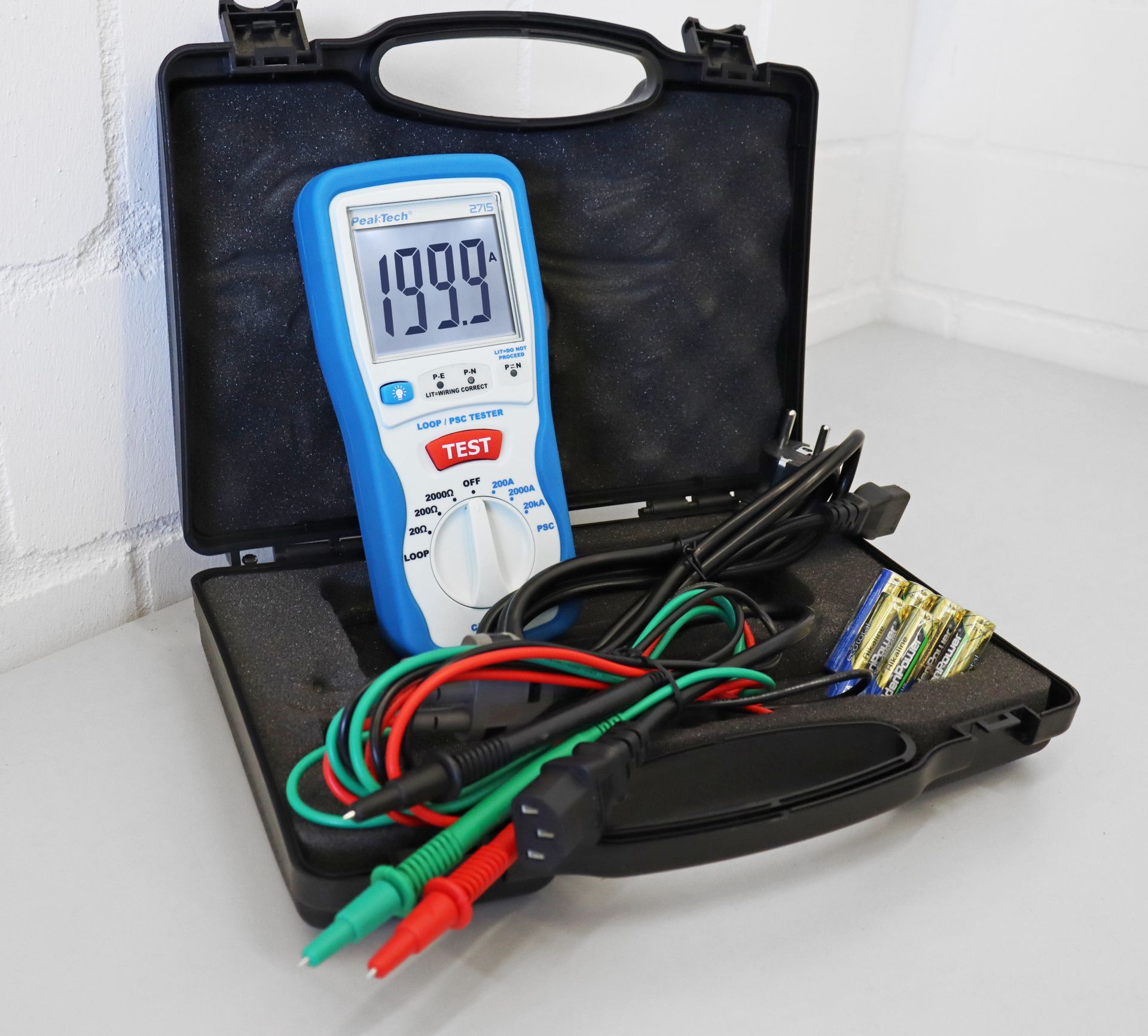 PeakTech P 2715 Digitaler LOOP/PSC Schleifenimpedanztester 