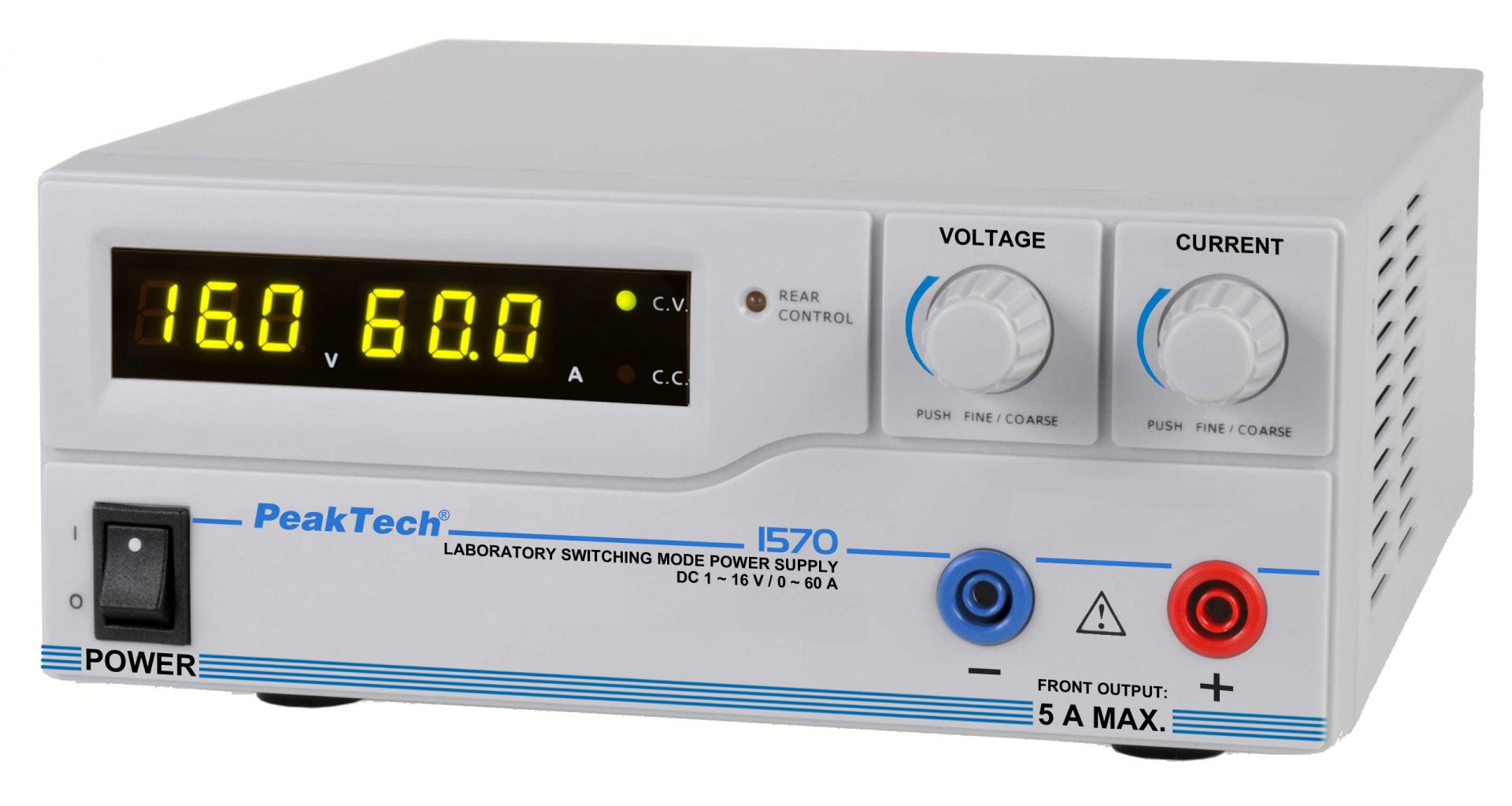 PeakTech P 1570 Labor-Schaltnetzteil DC 1 - 16V / 0 - 60A mit USB 