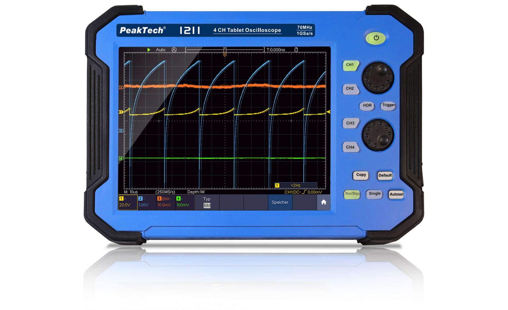PeakTech P 1211 70 MHz / 4 CH, 1 GS/s Tablet Oszilloskop