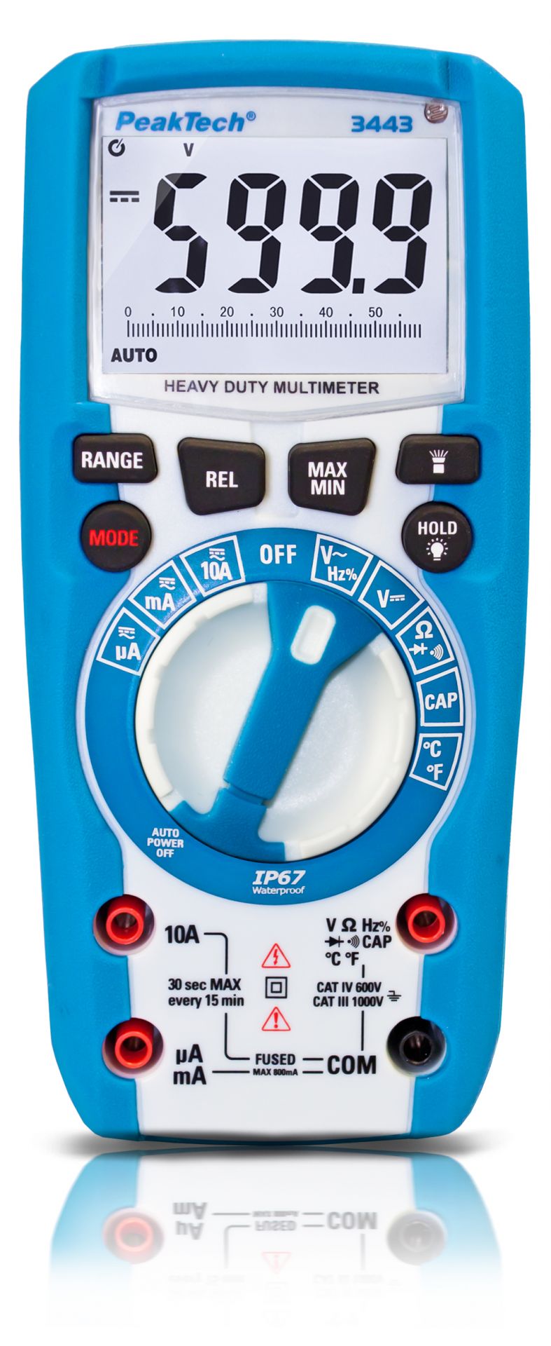 PeakTech P 3443 Digitalmultimeter 6.000 Counts, IP67 