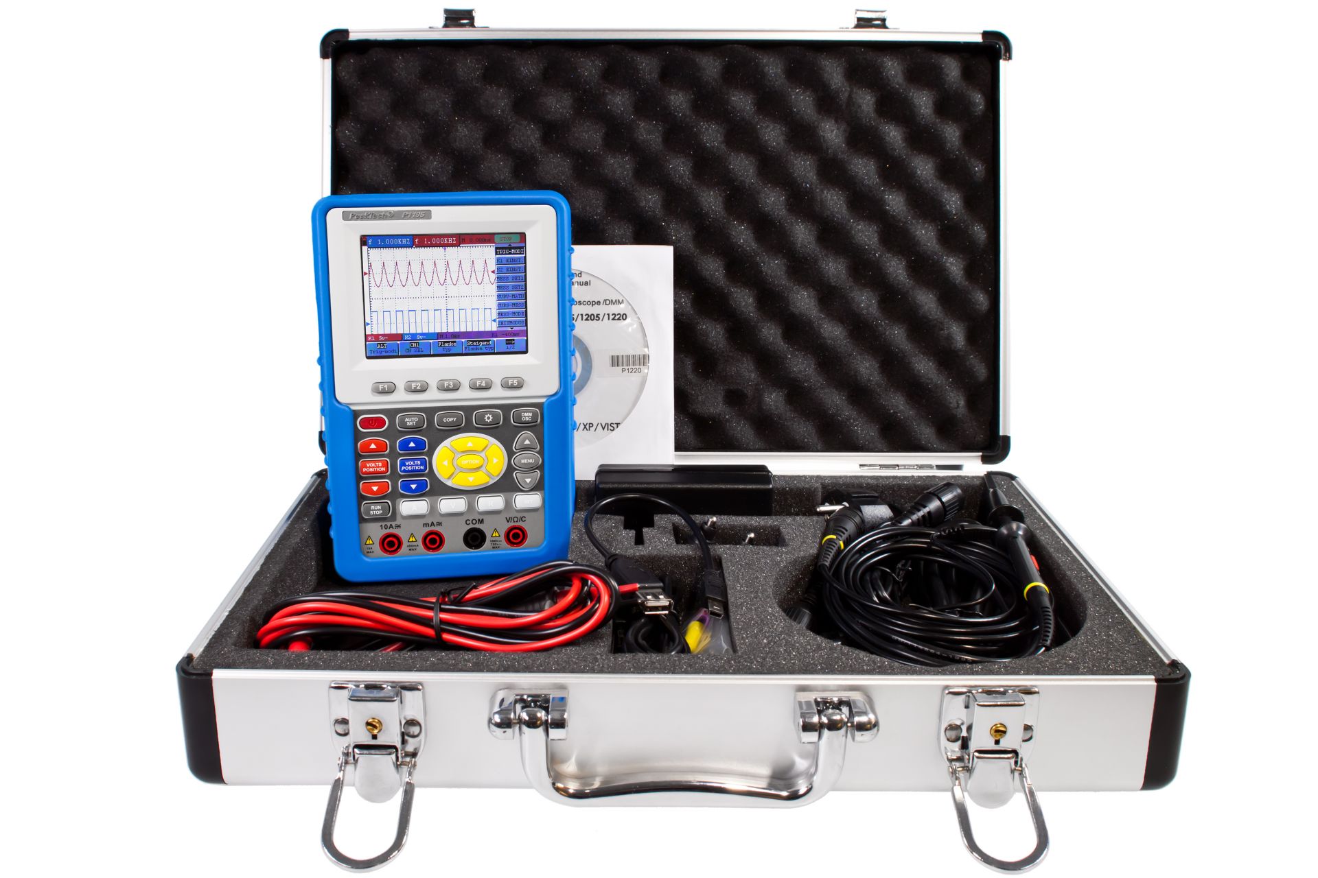 PeakTech P 1195 100 MHz / 2 CH, 1 GS/s Handheld-Oszilloskop