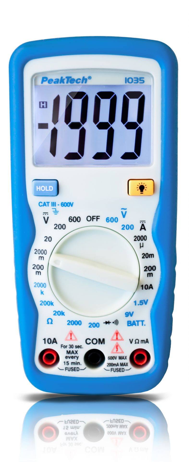 PeakTech P 1035 600V AC/DC Digitalmultimeter ~ 2000 stellige LCD