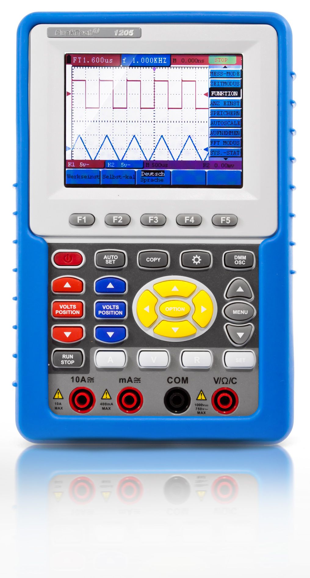 PeakTech P 1205 20 MHz / 2 CH, 100 MS/s Handheld-Oszilloskop
