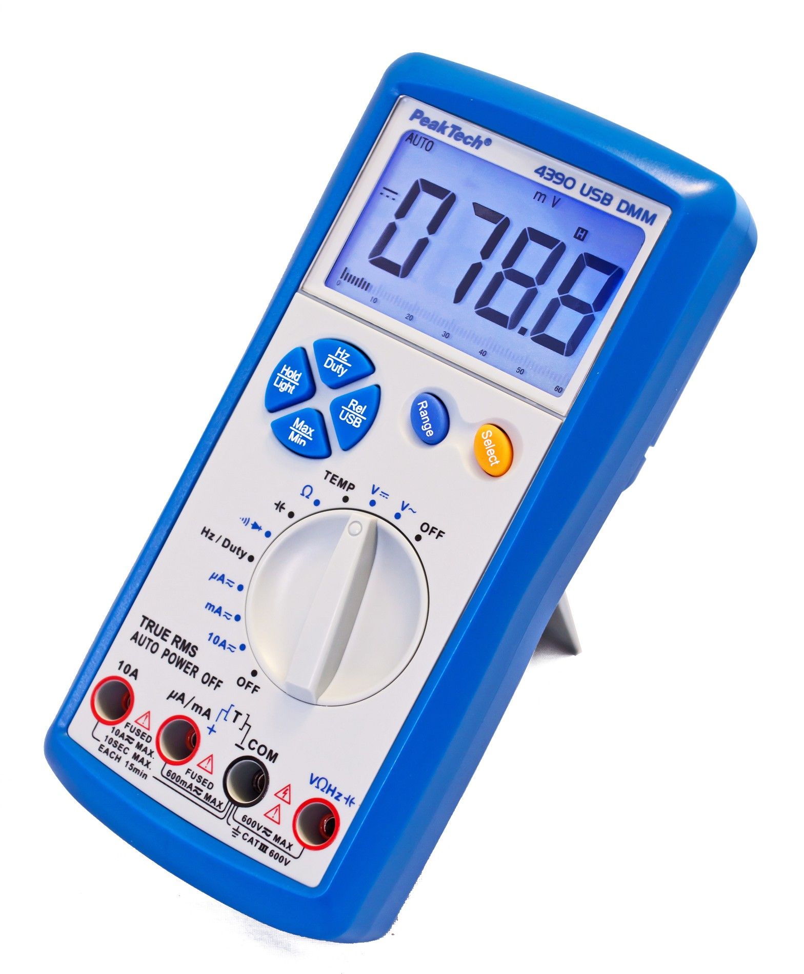 PeakTech P 4390 Digitalmultimeter 6.000 Counts 600V/10A AC/DC TRMS
