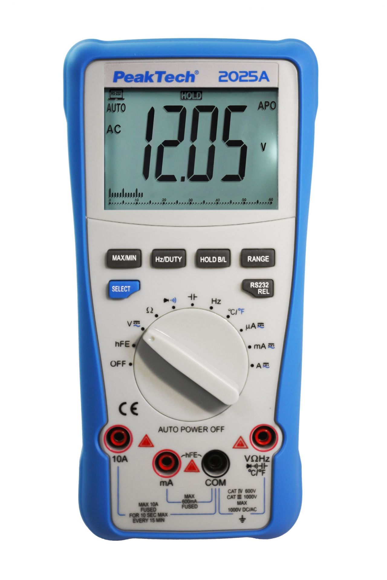 «PeakTech® P 2025 A» True RMS 1000 V Digitalmultimeter 6000 Counts, USB