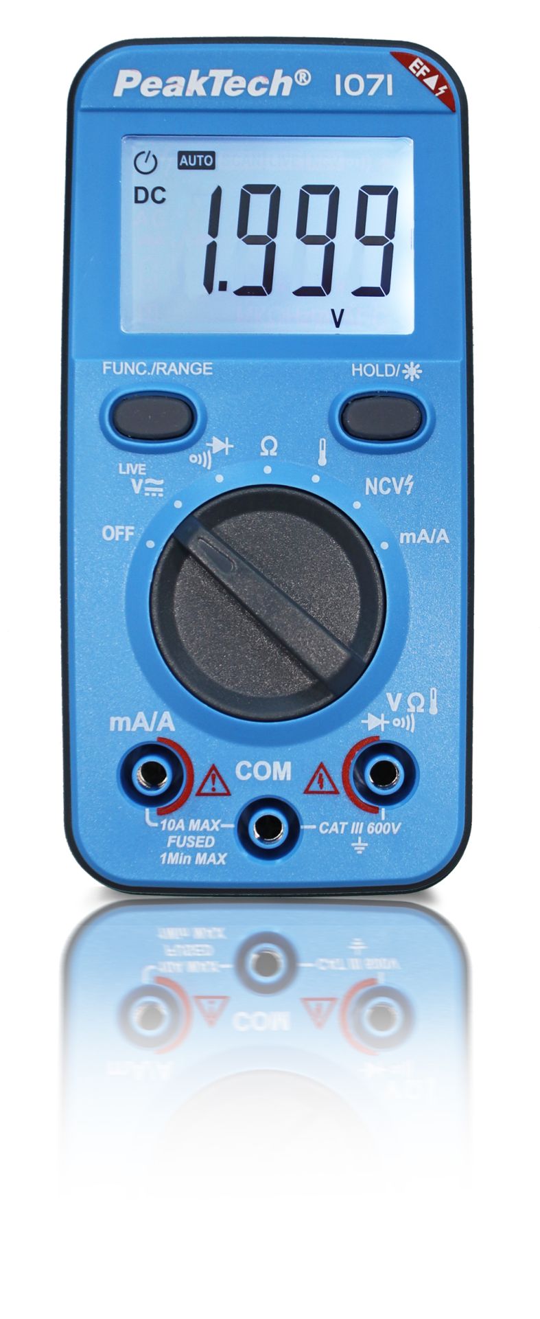 PeakTech P 1071 600V AC/DC Digitalmultimeter mit NCV und Live-Test 
