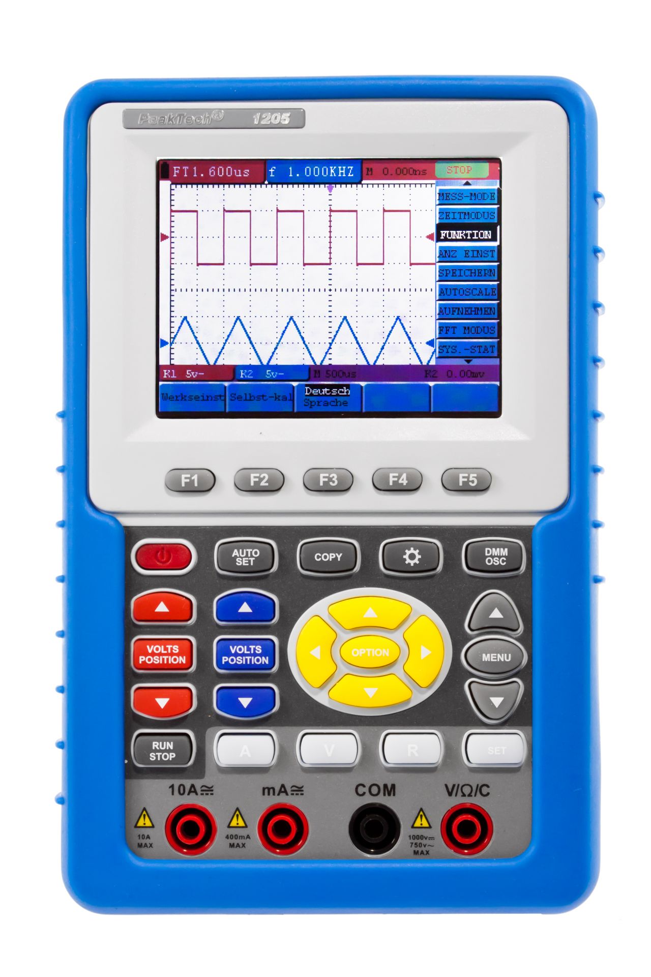 PeakTech P 1205 20 MHz / 2 CH, 100 MS/s Handheld-Oszilloskop