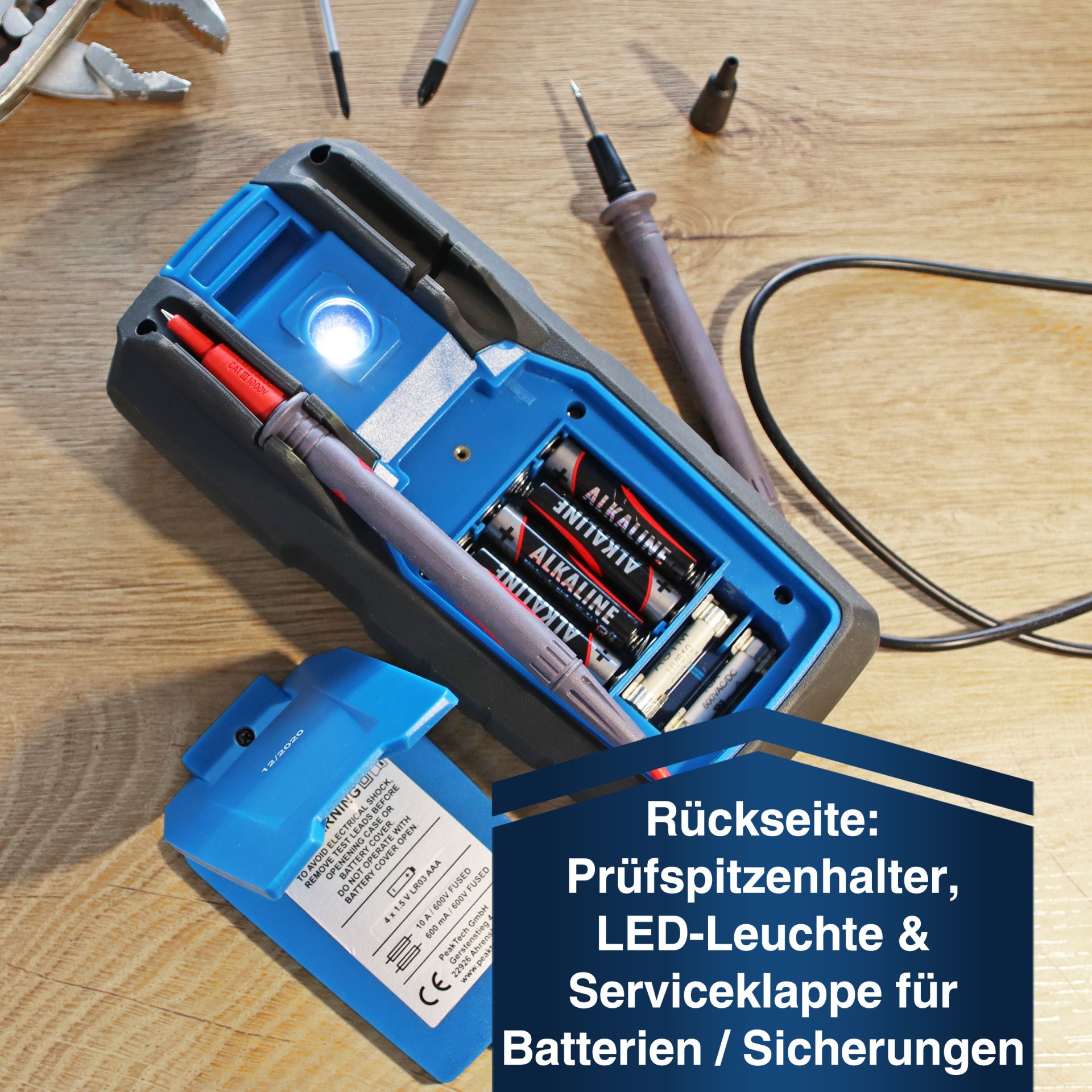 PeakTech P 3349 TrueRMS Digitalmultimeter 6.000 Counts, Man. Range 