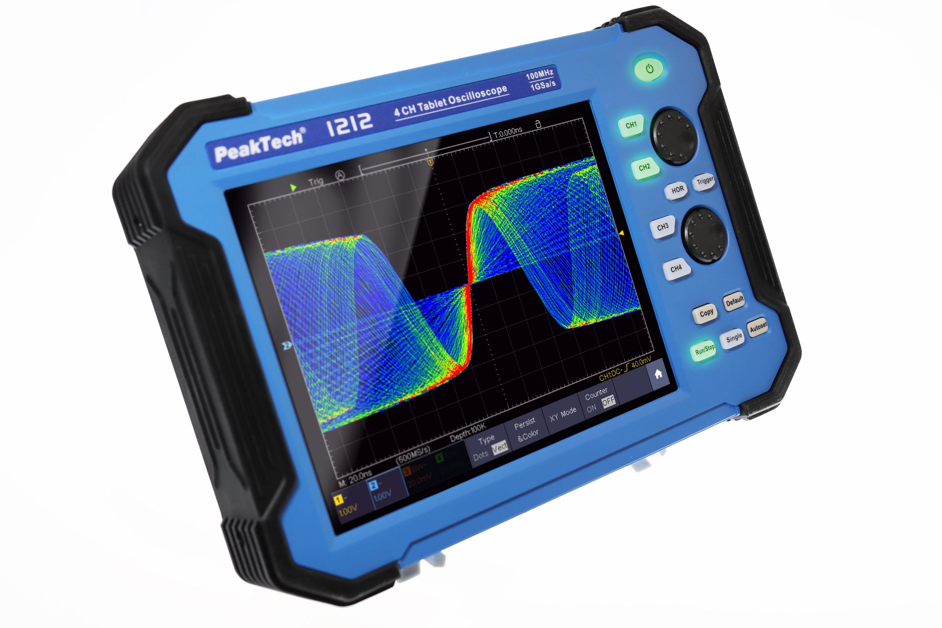 PeakTech P 1212 100 MHz / 4 CH, 1 GS/s Tablet Oszilloskop