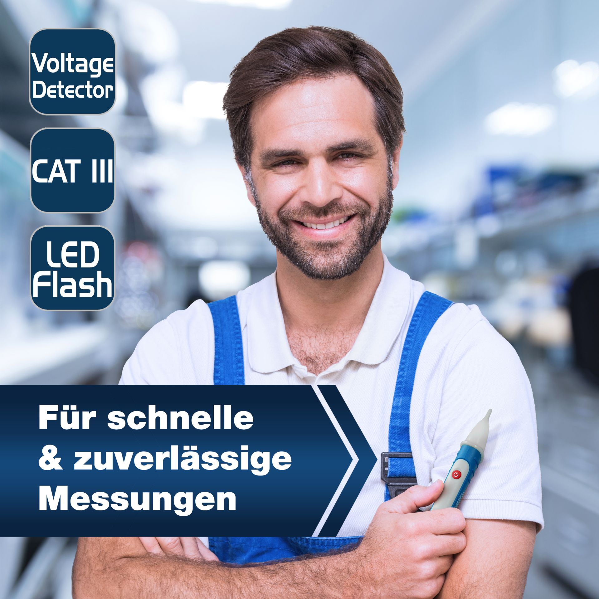 PeakTech P 1030 AC-Spannungsprüfer 50 - 1000 V AC, Kontaktlos