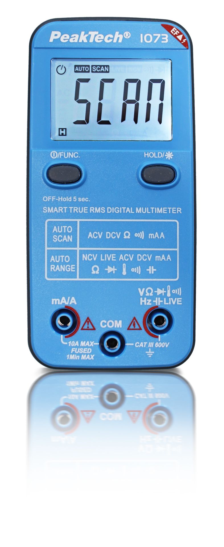 PeakTech P 1073 600V AC/DC Smart-Multimeter mit NCV und Live-Test 