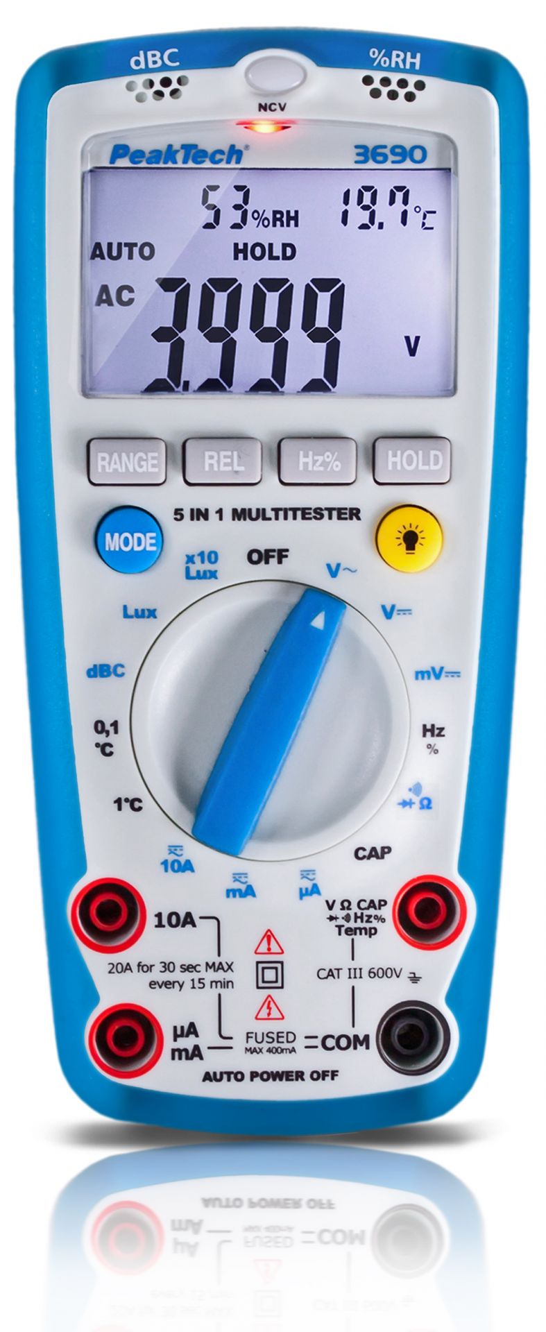 PeakTech P 3690 Multimeter, 4.000 Counts mit Umweltmessungen 