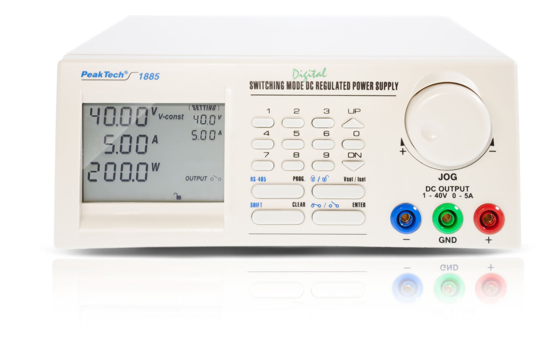 PeakTech P 1885 Labor-Schaltnetzteil DC 1 - 40V / 0 - 5A mit USB 