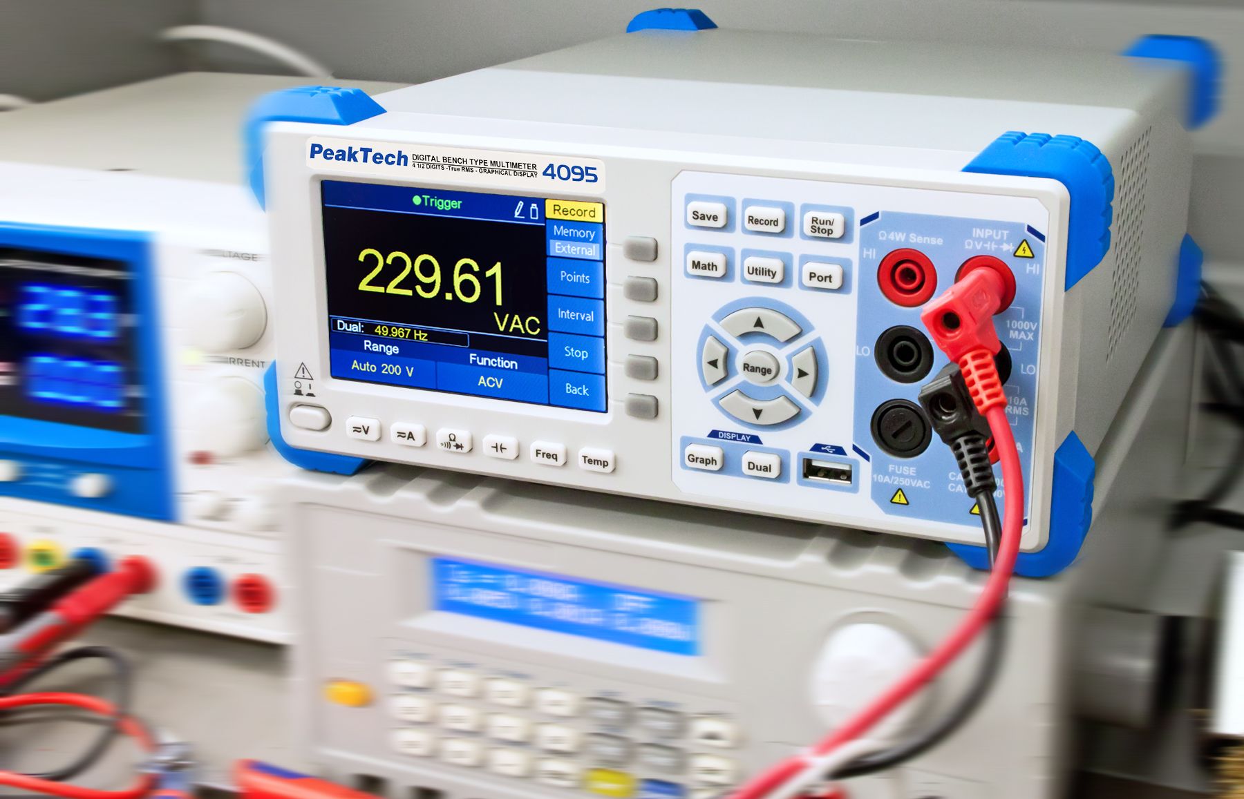 PeakTech P 4095 Grafisches Tischmultimeter, 60.000 Counts mit TFT