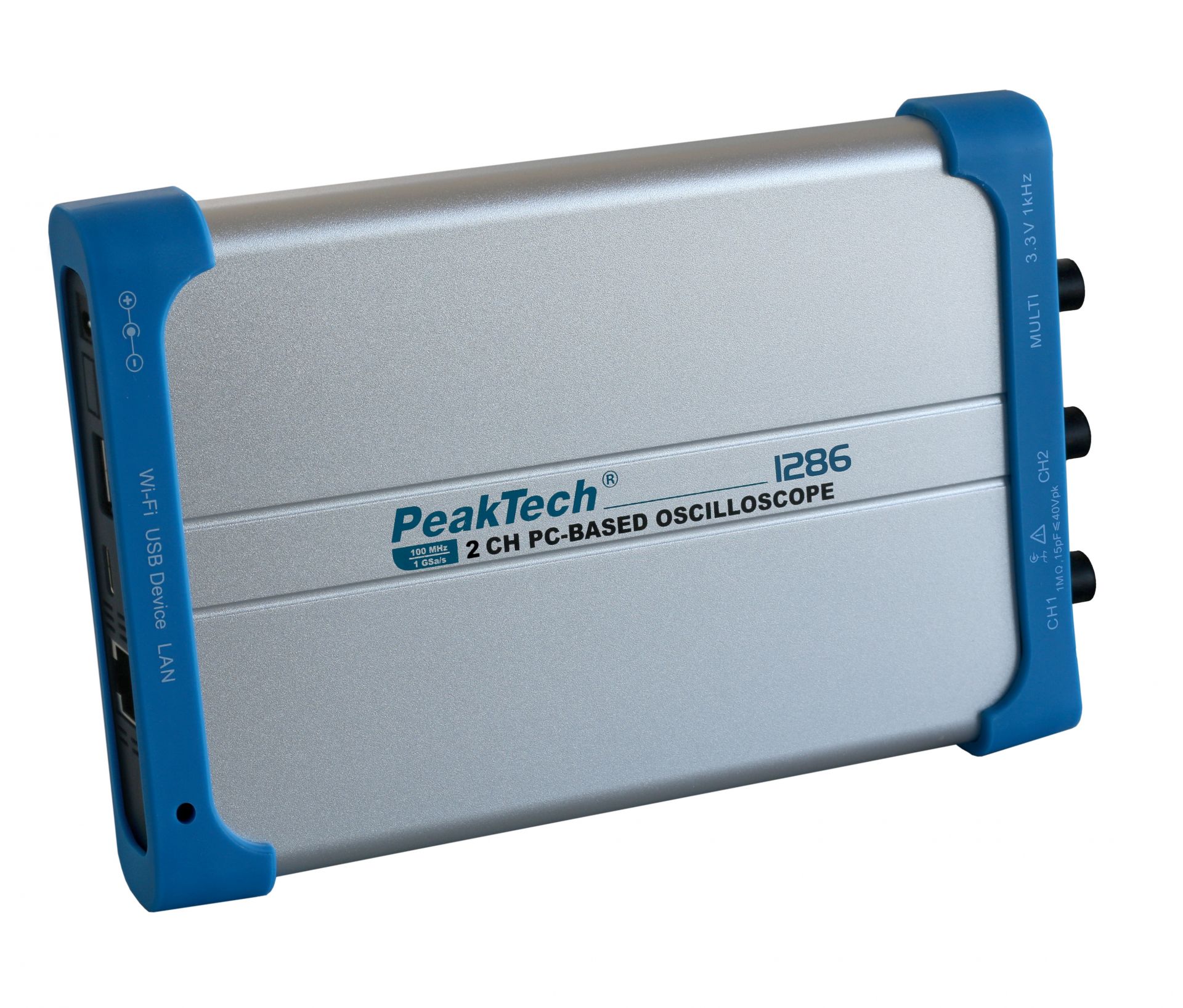 PeakTech P 1286 100 MHz / 2 CH, 1 GS/s PC-Oszilloskop mit USB&LAN