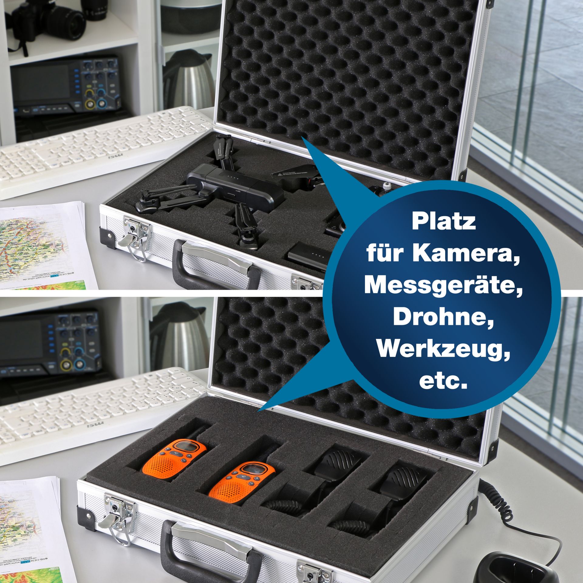 PeakTech P 7260 Koffer für Messgeräte 370 x 80 x 230 mm