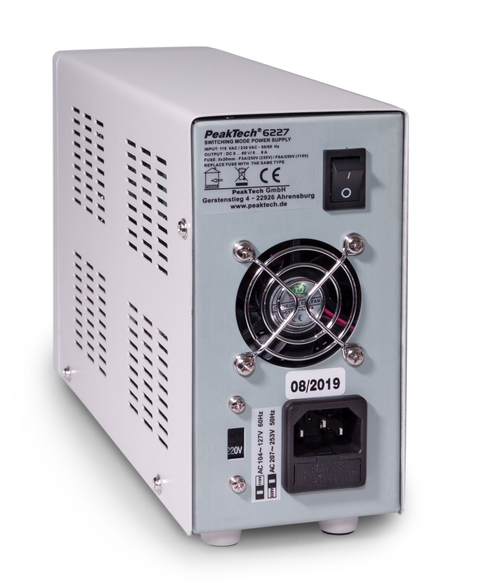 PeakTech P 6227 DC Schaltnetzgerät 0-60 V / 0-6 A mit 2 x USB 