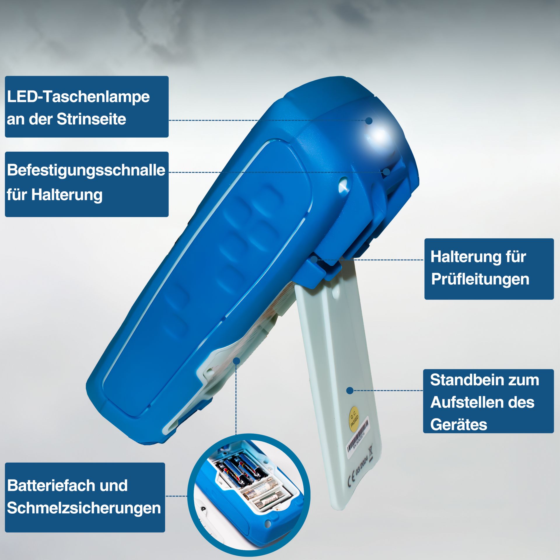 PeakTech P 3443 Digitalmultimeter 6.000 Counts, IP67 