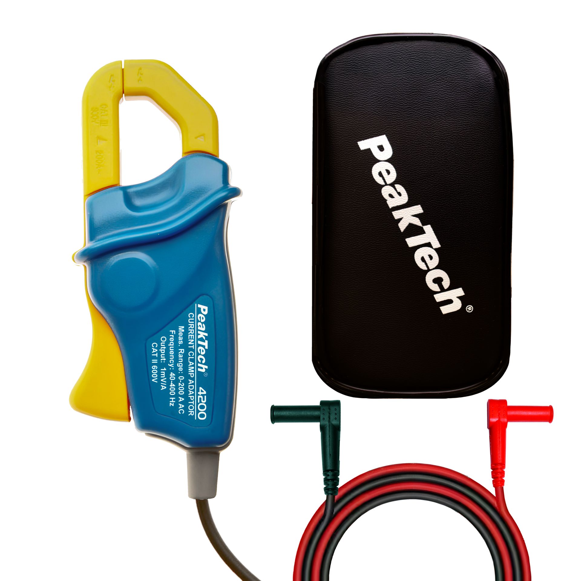PeakTech P 4200 Stromzangenadapter 200A AC mit 4mm Stecker 