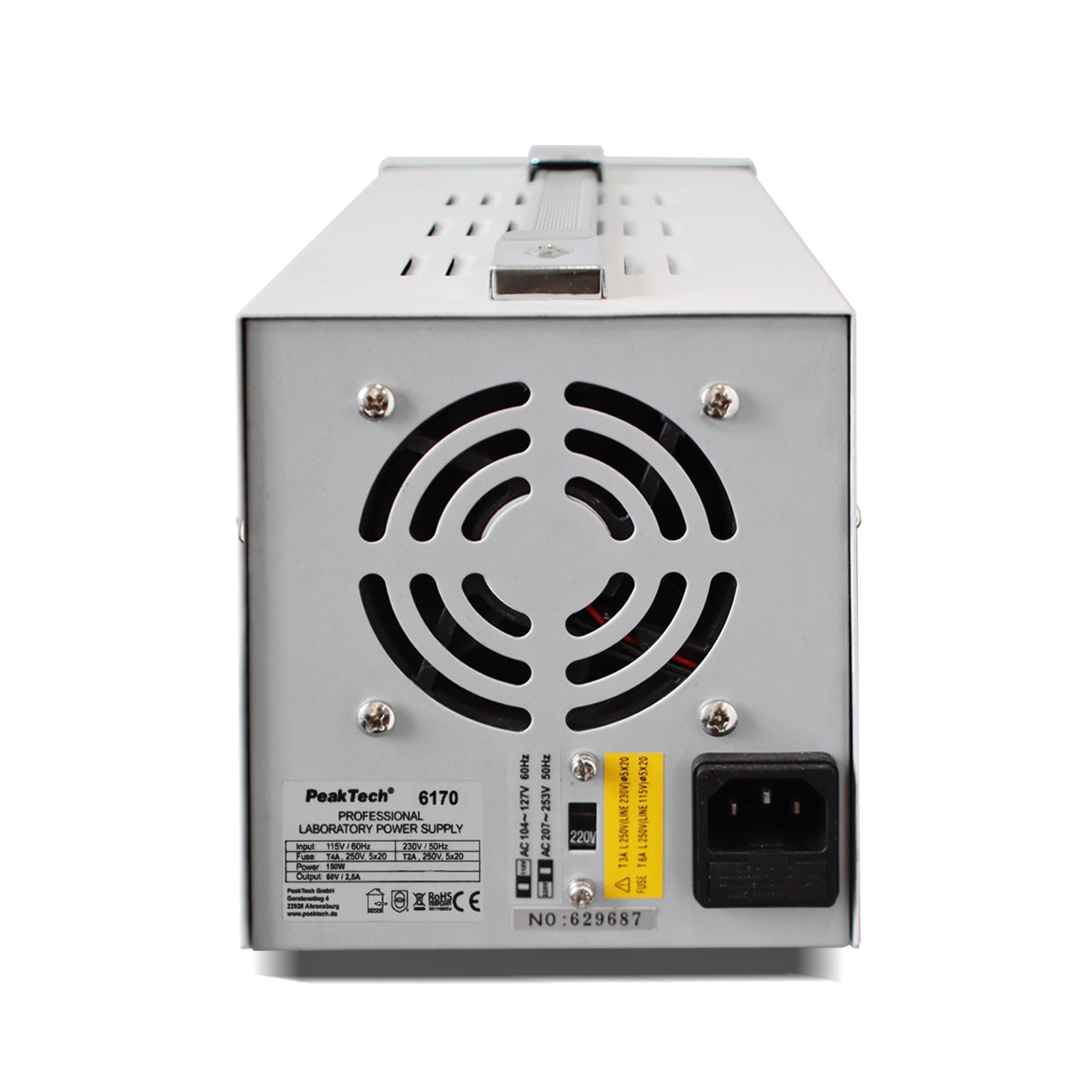 PeakTech P 6170 Digital Labornetzgerät 0-60 V / 0-2,5 A DC 