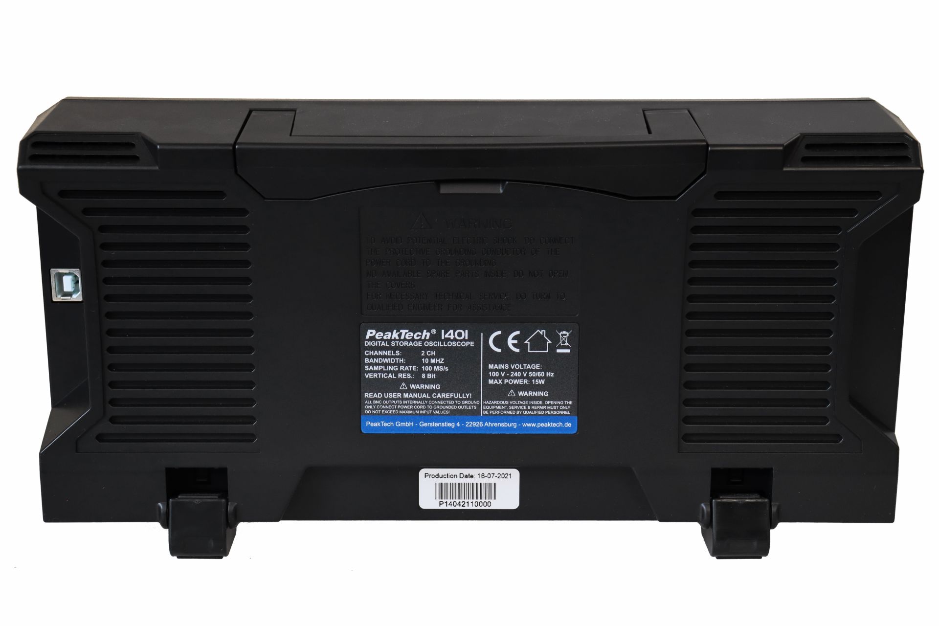 PeakTech P 1401 10 MHz / 2 CH, 100 MS/s Digitalspeicheroszilloskop
