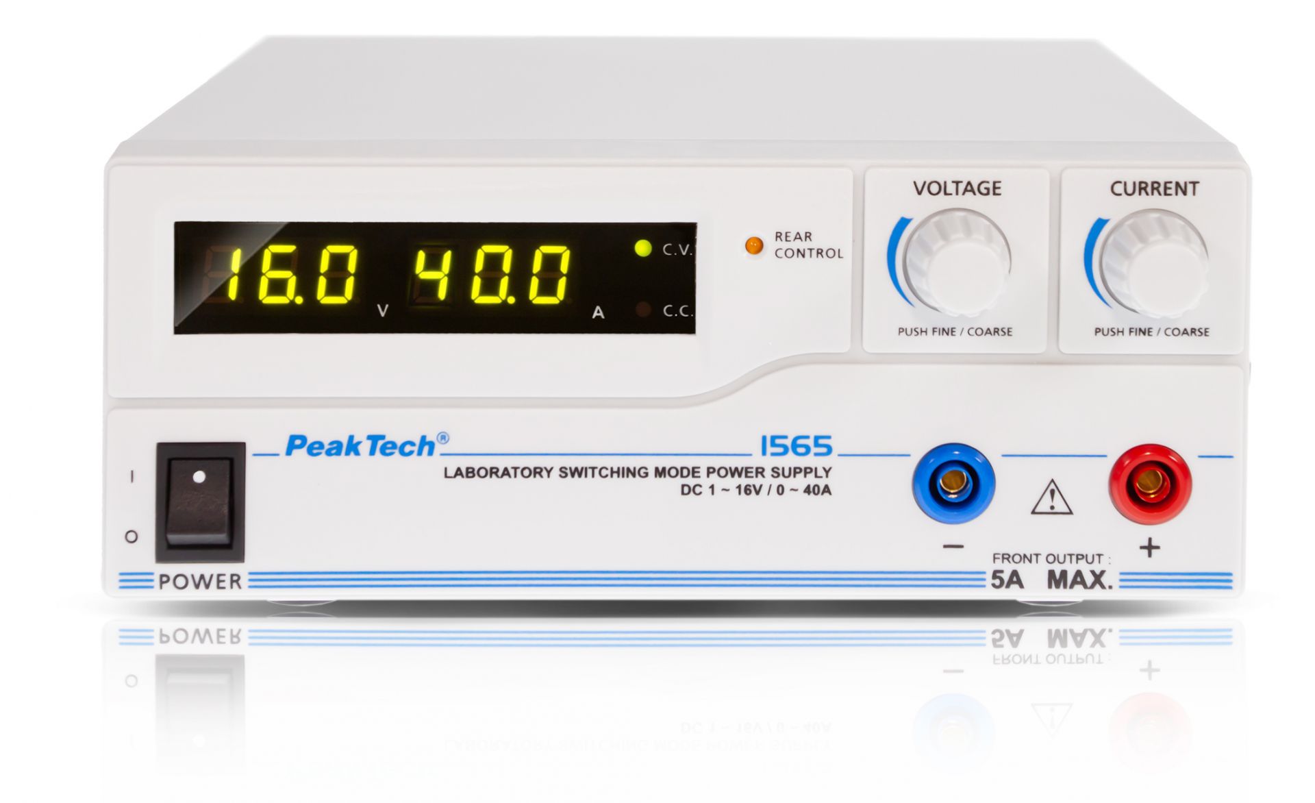 PeakTech P 1565 Labor-Schaltnetzteil DC 1 - 16V / 0 - 40A mit USB