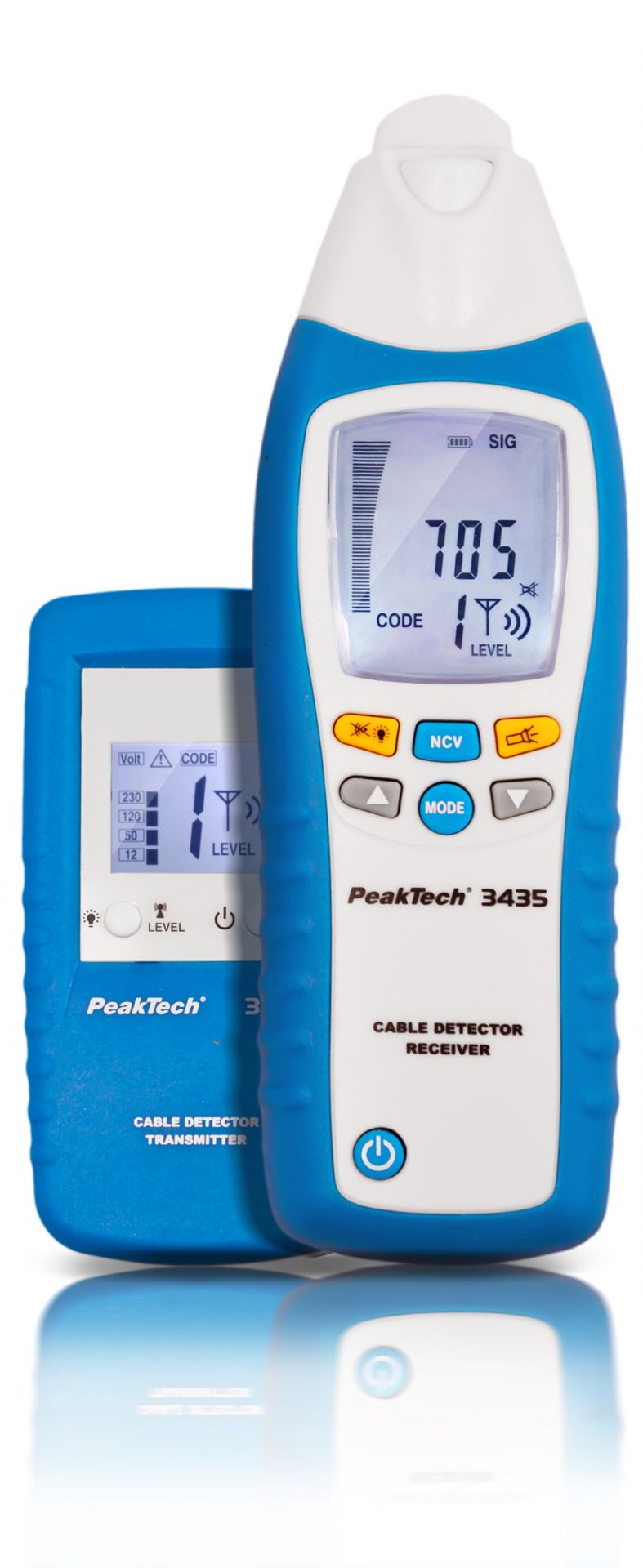 PeakTech P 3435 Leitungssuchgeräte / Kabelbruchfinder - Set, Sender und Empfänger