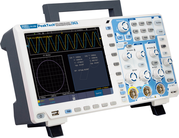 PeakTech P 1363 300 MHz / 2 CH, 2.5 GS/s Touchscreen-Oszilloskop