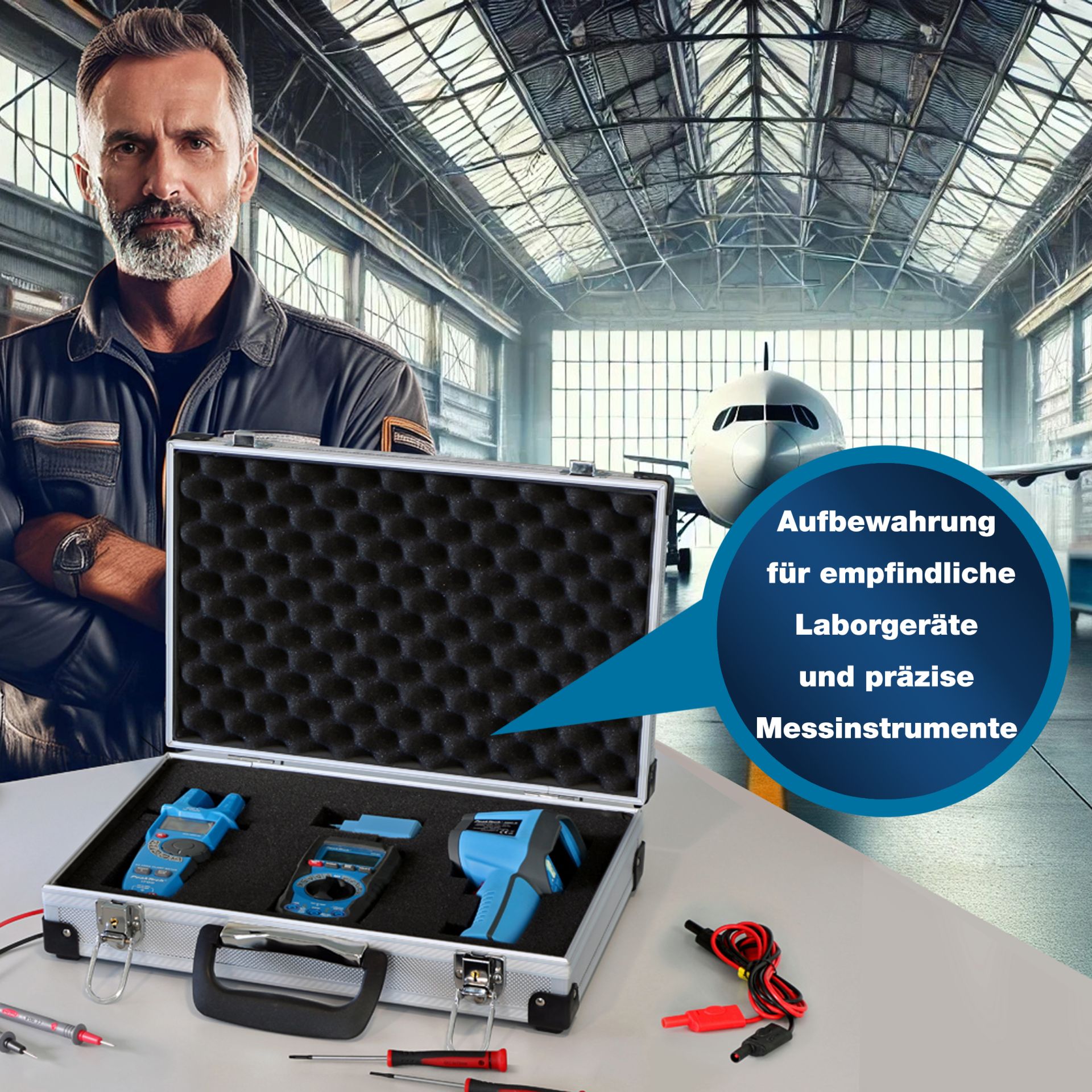 PeakTech P 7260 Koffer für Messgeräte 370 x 80 x 230 mm