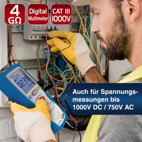 PeakTech P 2695 Isolationsmessgerät 125/250/500/1000 V/4000 MΩ 