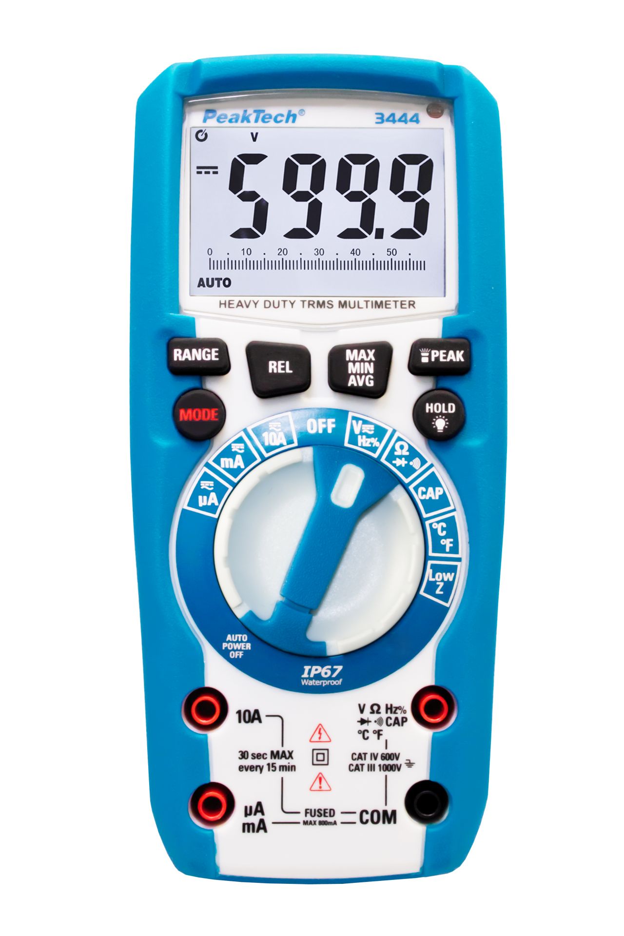 PeakTech P 3444 TrueRMS Digitalmultimeter 6.000 Counts, IP67