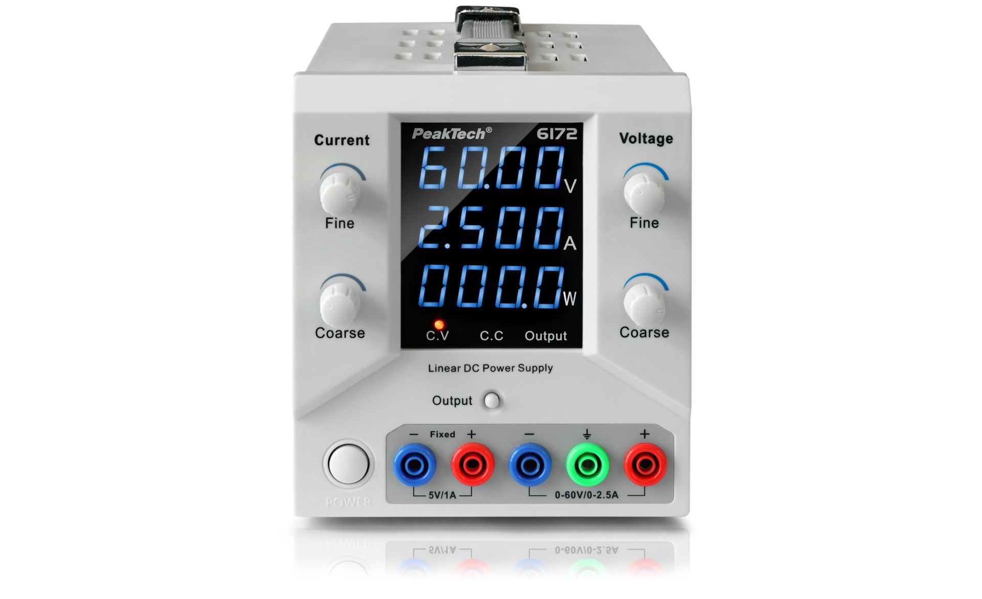 PeakTech P 6172 Digital Labornetzgerät 0-60 V / 0-2,5 A DC & USB 