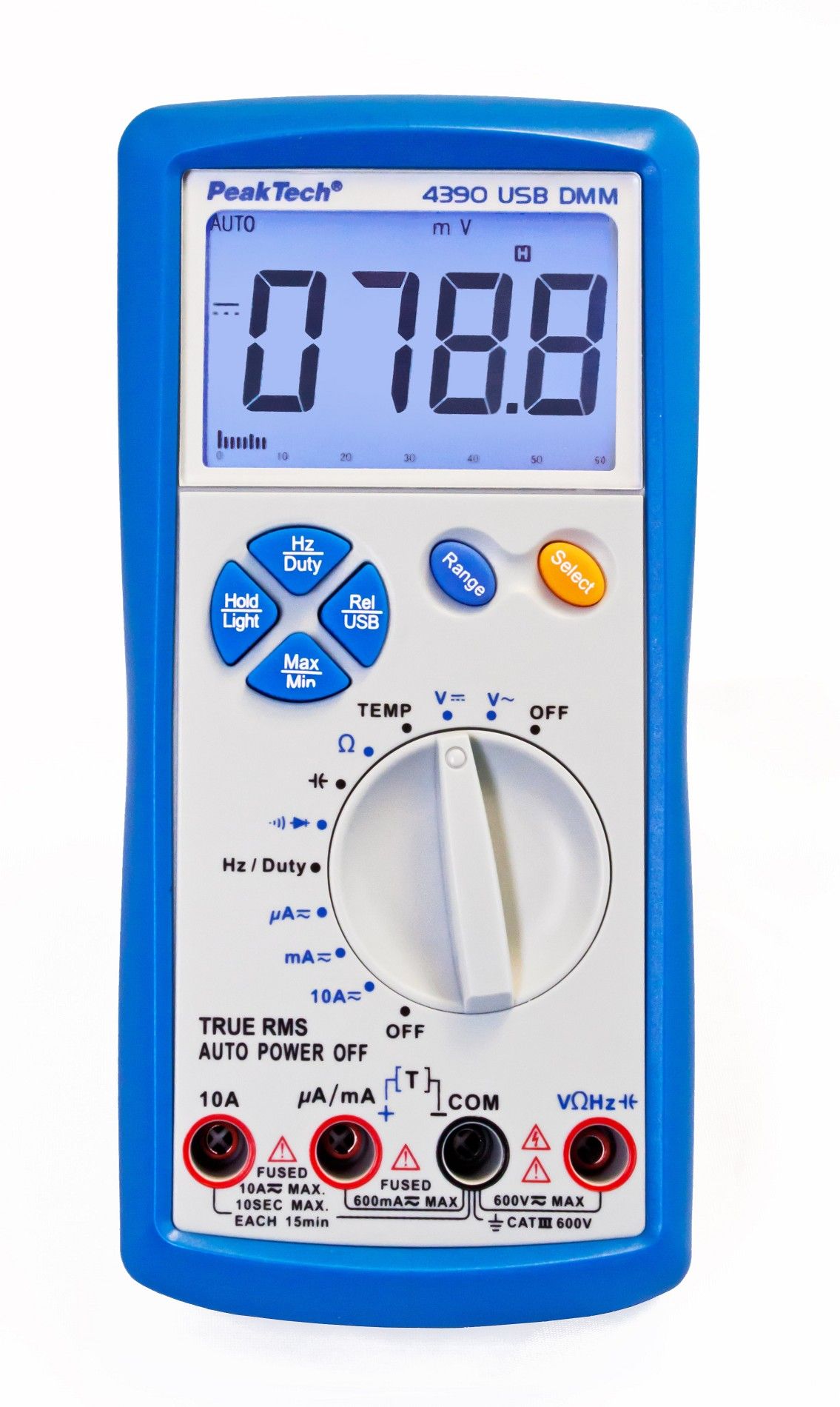 PeakTech P 4390 Digitalmultimeter 6.000 Counts 600V/10A AC/DC TRMS